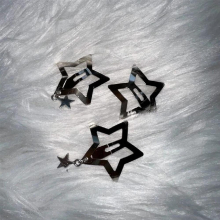 Y2k Pentagram Star Pendant Hair Clip for Women Sweet 90s Aesthetics Bobby Pin Harajuku Vintage Hair Accessories