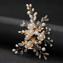 Hair Side Clips for Women Girls Fairy Pearls Leaf Hair Pins and Clips Bride Wedding Hair Jewelry Accessories Decor Headwear