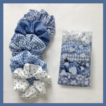 5PCS/Set Plaid Scrunchies Elastic Rubber Hair Tie Bands Women Headband Girl Hairband Female Hair Accessories Ponytail Holders