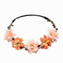 Garland Wreath Crown Hairbands 100% Wedding Hair Accessories For Women Bridal Bridesmaids Girls Seaside Rose Wreath