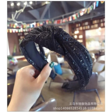 Flannelette Hairband Women Knotted Wide Edge Hairband Wide Comfortable Hair Clip Temperament Non-slip