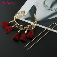 BOHO Hair Clip Geometric Feather Bun Cuff Leaf Star X Shape Hair Sticks Cat Hairpin Headwear Hair Accessories Gift