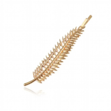 Metal Leaf Shape Hair Clip Barrettes Leaves Hairpin Barrette Feather Hair Pins Hair Jewelry Bridal Tiara