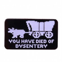 You Died of Diarrhea-Oregon Trail Adventure Game Brooch Nerd Game Player Funny Nostalgic Gift