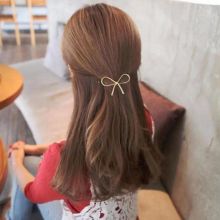Women hollow Geometric bowknot Hairpin clip Headwear head jewelry