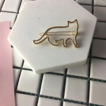 arrival lovely Cat Hair Clip Animal Hollow Cat Hairclip Hair Pin Two Colors for women Hair jewelry