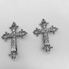 Punk Goth Vintage Cross Hair Clips Hair Accessories for Women Night Club Dancing Hyperbole Luck Jesus Hair Pins Hairwear