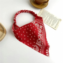Bohemia Bandana Elastic Cloth Hair Bands Triangle Headscarf for Women Floral Print Head Wrap Scarf Hair Accessories Headwear