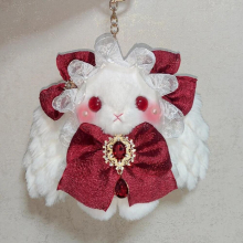 Rabbit Pendant Lolita Rabbit Bow Gift for Girls Keychain Key Chain