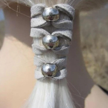Vegan Leather Hair Ties Accessories Leather Wraps Ponytail holders Beaded Suede Braided Plaited Hair