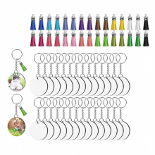Sublimation Keychain Blanks Bulk, 120Pcs Sublimation Keychain Blanks Set For DIY Crafting Sublimation Blanks