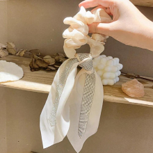 Solid Scrunchies Long Hair Rope Hair Ties for Women Ponytail Scarf Sweet Elastic Hair Band Hair Accessories
