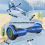Mega Motion (Blue) 6.5'' E Scooter LED Hoverboard with go-kart Segway 2