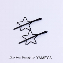 2Pcs/Lot Metal Hair Clips Heart Star Headwear Accessories Jewelry Hairpins Bobby Pins Barrettes for Women Girls
