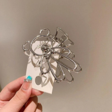 Glittery Hair Claw Clip Metal Updo Hair Jaw Hollow Bear Shower Hair Clamps for Girls Women 7.5cm LL@17