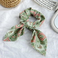 Europe America Cross Border Ethnic Style Large Intestine Hairband Creative Retro Printing Bohemian Hairband