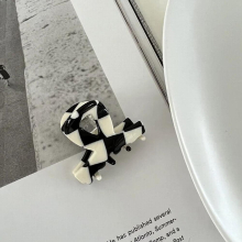 Mini Bang Clip Tortoiseshell Floral Checkerboard Cross Twist Ponytail Shark Claw For Women Girls Travel Hair Accessories