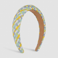 Boho Summer Plaid Raffia Mixed Braided Headband Straw Weaving Top Knotted Hairbands Tiara Hair Accessories For Women Girls