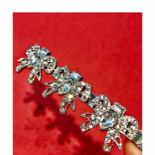 Crystal Gemstone bow Hair Clips M Letter for Women Retro Geometric Barrettes Hairpin Girl Hair Accessories Jewelry