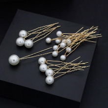 Pearls U-shaped Pin Metal Barrette Clip Hairpins Bridal Tiara Hair Accessories Wedding Hairstyle Tools