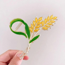 Wheat Ear Tulip Hair Claws Headwear for Women Girls Ponytail Large Shark Clip Bell Orchid Barrettes Hair Accessories Tiara Jewel