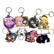 Random Send 8PCS/LOT Japanese figure Puella Magi Madoka Magica rubber Silicone Sweet smell mobile phone charms/keychain