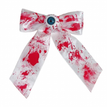 Harajuku Bloodstain Eyeball Big Bow Hair Clips Horror Charm Exaggeration Punk Goth Hair Accessories For Women