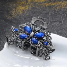 10 Style Charm Butterfly Hair Claws ornaments Wedding Hair Accessories Resin Crystal Flower Crab Clip Women Vintage Hair Jewelry