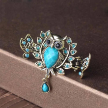 Morkopela Owl Bird Hair Claw Clip Vintage Metal Hairpin Accessories Retro Banquet Party Hair Jewelry For Women
