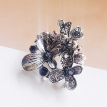 Vintage Small Flower Rhinestone Hair Claw Clip Metal Women Mini Hair Clips Pins Butterfly Hair Accessories