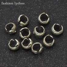 lychee 10pcs Fish Open Hair Beads Metal Hair Ring Tube Dreads Dreadlock Braid Cuffs Clip Hair Extension Accessories