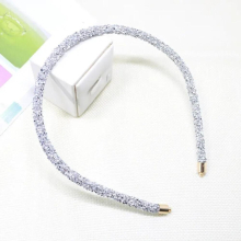 Korea Crystal Soft Headband for Women Rhinestone Hairband Beads Bezel Hair Hoop Girls Hair Accessories Headwear