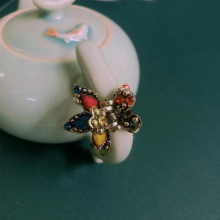 Flower Hair Jewelry Retro Rhinestone Small Hair Claw Crab Antique Metal Hair Clip For women Hair Accessories