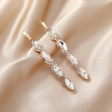 Morkopela Crystal Hairpin Clip Rhinestone Hair Pins Jewelry Woimen Banquet Hair Clips Accessories