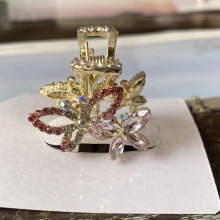 Temperament Butterfly Crystal Hair Claws Clips For Women Girls Vintage Headwear Rhinestone Hairpins Barrette Jewelry Accessories