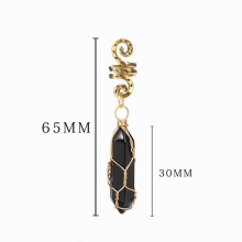 Hexagonal Dreadlocks Clip Hair Rings Natural Stone Plait Accessories Hairpin Women Hair Braid Dreadlock Beads Clips Decoration