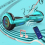 Mega Motion (Green) 6.5'' E Scooter LED Hoverboard with go-kart Segway 6