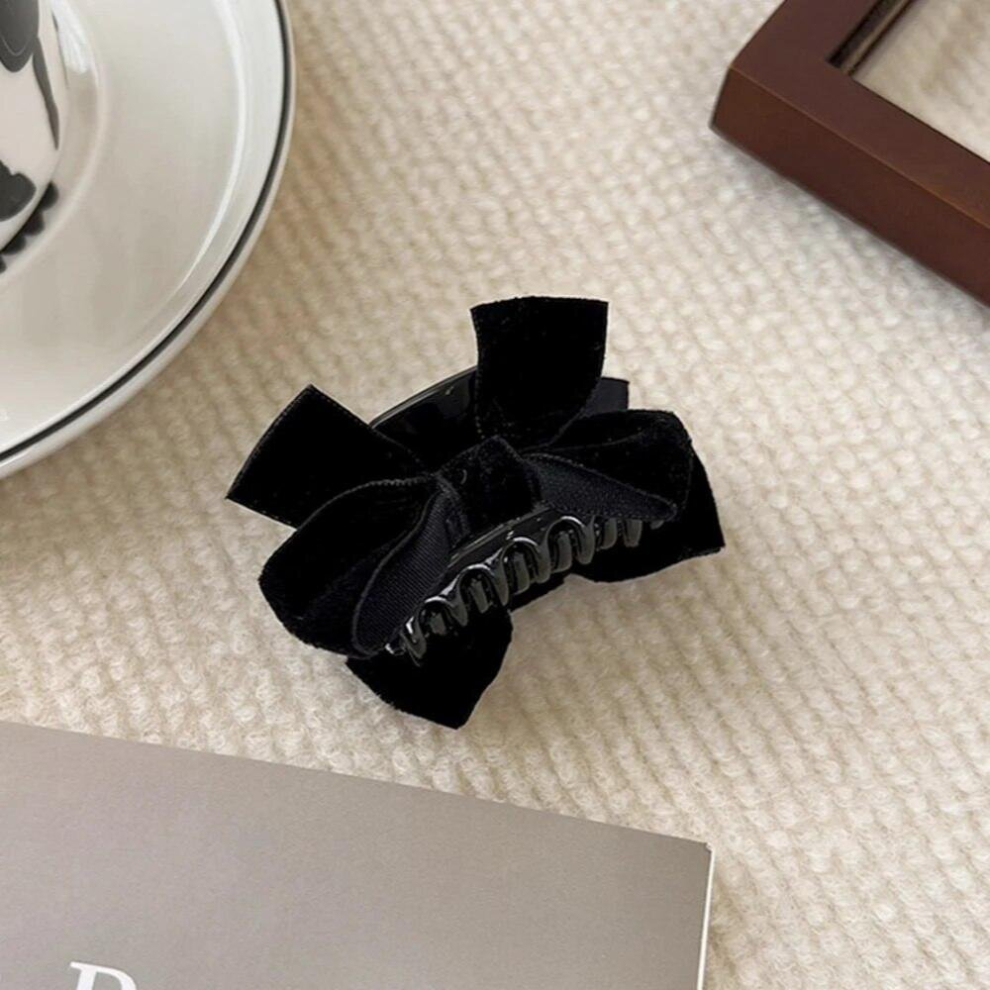 Velvet Hair Clip Claw Ponytail Holder Bowtie Headwear Hairpin Girls Small Side Pins Bow-knot Hair Jewelry