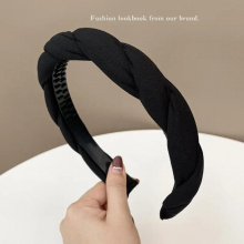 South Korea Cloth Art Fine Checkerboard Checkerboard Sponge Multi-color Versatile INS Wind Lovely Hair Band Hair Accessories