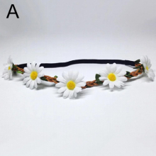 Spring Summer Seaside Beach Daisy Flowers Headdress Garland Sweet Wreath Wedding Party Outdoor Women Head Accessories