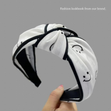 Women Hairband Classic Lattice Headband Adult Warm Hair Band Center Knot Headwear Turban Hair Accessories