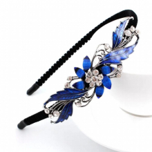 hot Hairband Bezel Headband Men Women Sports Hair Band Hoop Top Metal Double Bangs Flower Rhinestone Hair Accessories