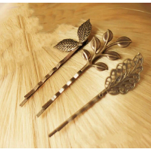 Hot Selling Hair Accessories Ladies Vintage Leaf Hair Clip Headband Butterfly Versatile Edge Clip Headgear