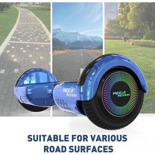 Mega Motion (Blue) 6.5'' E Scooter LED Hoverboard with go-kart Segway 1