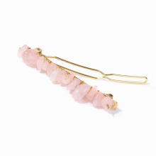 Healing Crystal Hair Clip Women Natural Chip Stone Hairpins Quartz Beaded Hairpins Stone Barrettes Headdress Hair Accessories