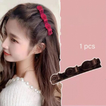 Flocking HairClip Hair Braid Styling Side Bangs Hairpin With 3 Small Clip Broken Hair Holder Barrettes Duckbill Hair Accessories