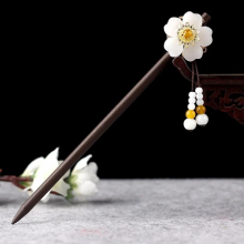 Chinese Ethnic Hairpin Headwear Hanfu Tassel Princess Step Shake Ancient Hair Sticks Wood Hair Chopsticks Hair Clip Hair Jewelry