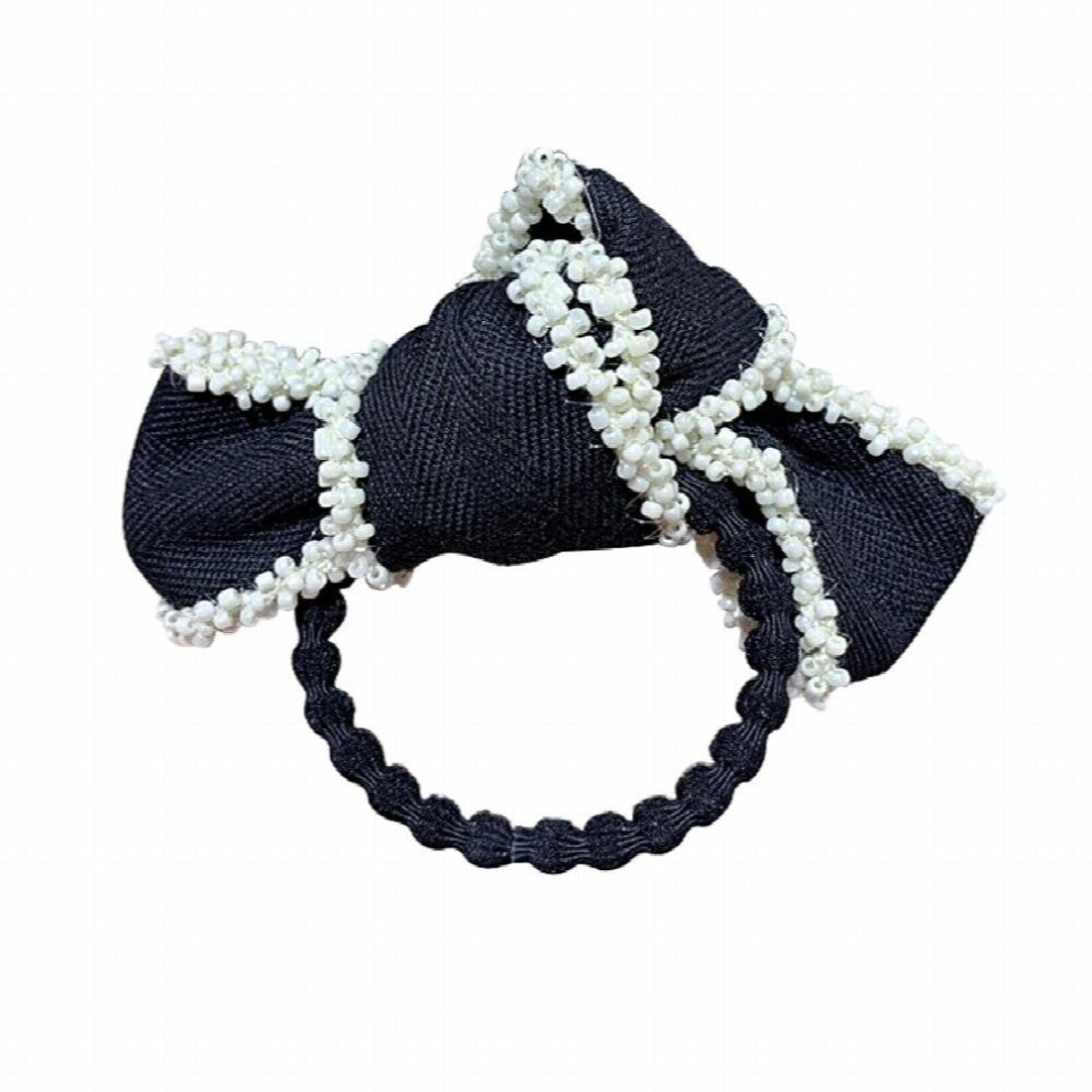 Small fragrant retro temperament bow hair rope Tousheng light pearl niche elastic hair band headdress-image-OPC-PCWP6DP-NEW