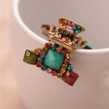 Brands Girls Hair Claws Ornaments Golden Metal For Women Rhinestone Resin Crab Clip Hair Accessories Jewelry