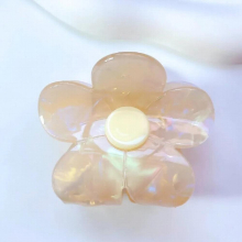 Cartoon Colorful Flowers Acrylic Hair Claws for Women Sweet Harajuku Geometric Hair Clips Vintage INS Jewelry